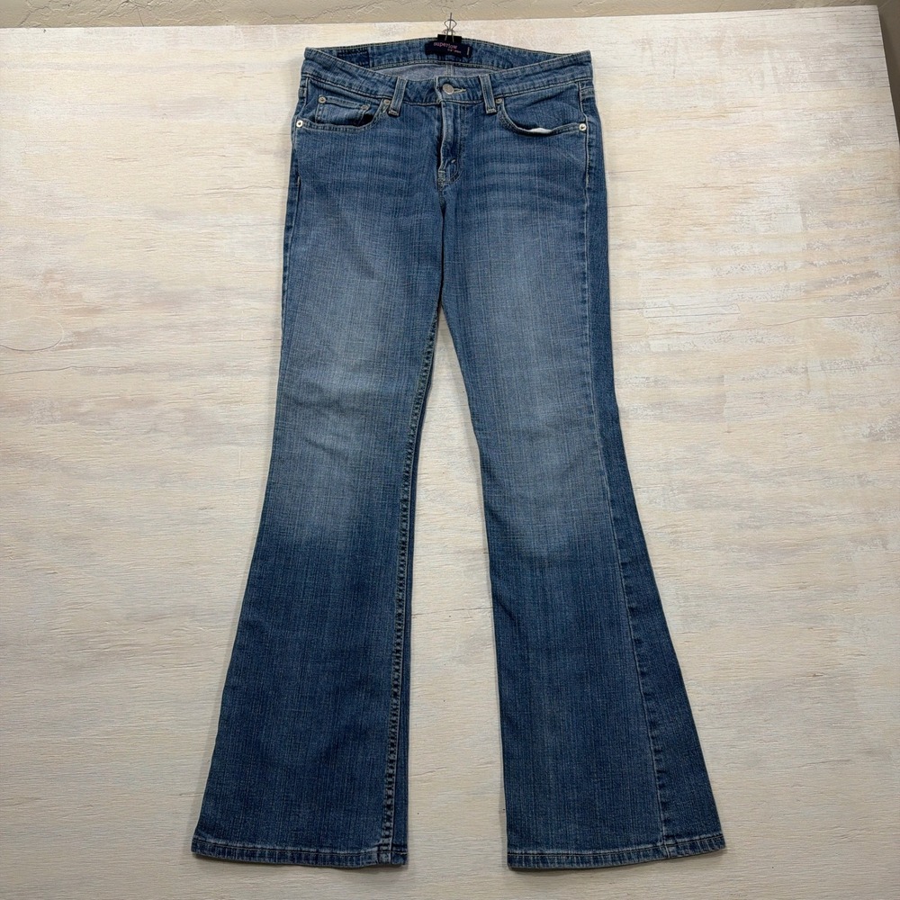 Levi's Jeans 518 Superlow 7 M Bootcut Medium Wash Blue Denim Women